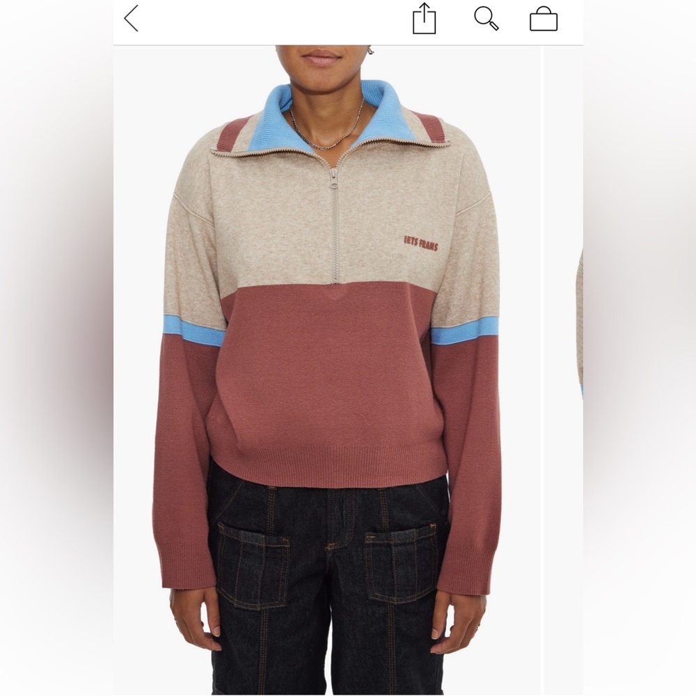 Lets Frans Retrol Half-Size Sweater
